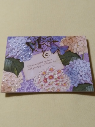 Floral-Butterfly Notecard - Great Joy