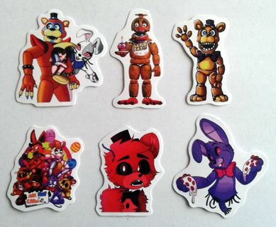Six Scary Five Nights At Freddy's Vinyl Stickers #1