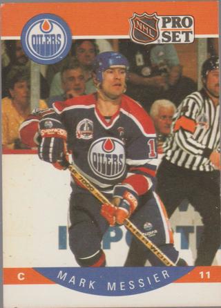 Mark Messier 1990-91 Pro Set #91 Edmonton Oilers