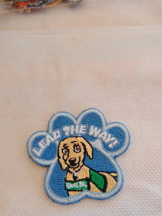 "Lead the Way" Blue Paw Print Dachshund Dog Patch