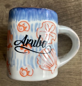 Collectible Aruba Mini Mug Espresso Cup Collectible Souvenir 