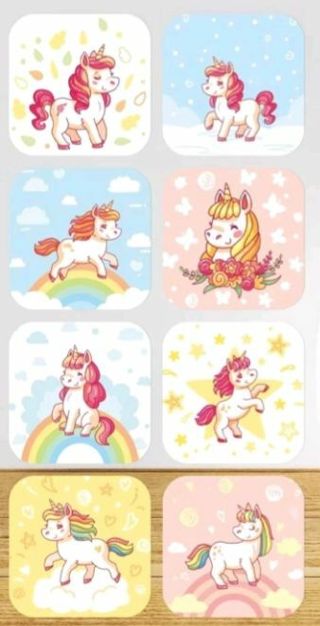 ⭐NEW⭐(8) UNICORN stickers BNWOT.