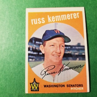 1959 - TOPPS BASEBALL CARD NO. 191 - RUSS KEMMERER - SENATORS - SHARP