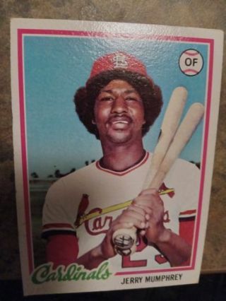 1978 TOPPS JERRY MUMPHREY ST. LLOUIS CARDINALS BASEBALL CARD# 452