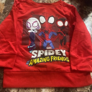 Toddler spidey and friends sweat shirt 