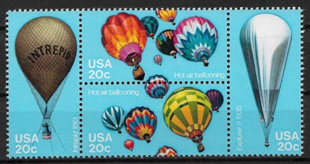 1983 Sc2032-5 Hot Air Ballooning MNH block of 4 