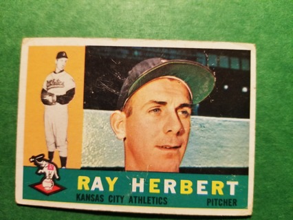 1960 - TOPPS EXMT - NRMT BASEBALL - CARD NO. 252 - RAY HERBERT - A'S