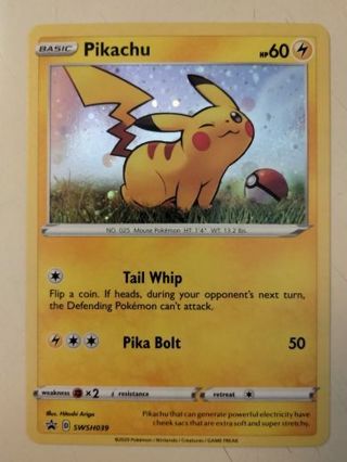 Pikachu swsh 039 rare holo promo NM Pokemon