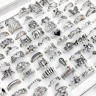 35 Piece Metal Personality Rings