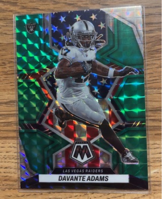 2022 Mosaic Green Prism National Pride Parallel Davante Adams Raiders