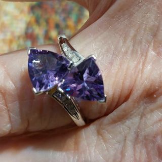 Sterling silver amethyst ring, retails $177