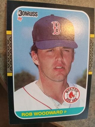 1987 DONRUSS ROB WOODWARD BOSTON RED SOX BASEBALL CARD# 652