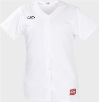 New White Rawlings Girls Faux-Button Softball Jersey Sz XL