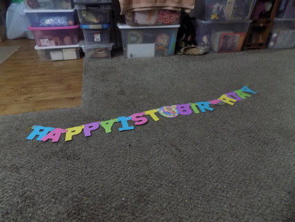 Happy First Birthday garland banner