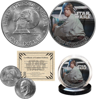 [NEW] Star Wars - Luke Skywalker - Officially Licensed 1976 Eisenhower Dollar | U.S. Mint Coin