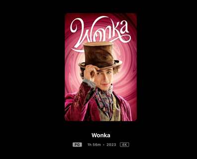 Wonka (2023) UHD Digital Movie Code