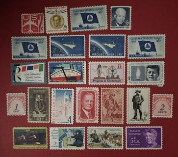 One Lot of 23 Mint Hinge Damage Postage Stamps