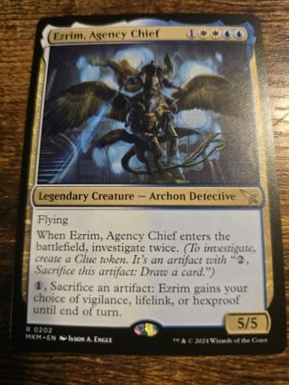 Magic the gathering mtg Ezrim Agency Chief rare card Murder Karlov Manor