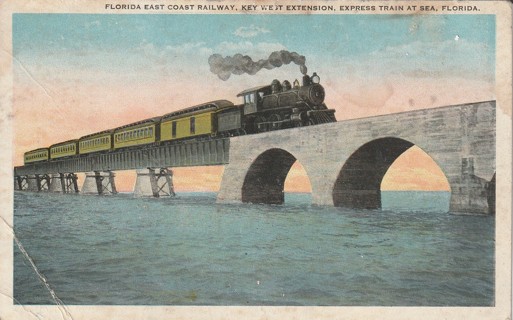 Vintage Used Postcard: (p): Pre Linen; Florida East Coast Railway