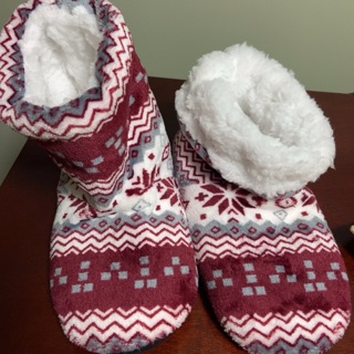 BN Plush Thermal Christmas Sock Slippers. Size 9