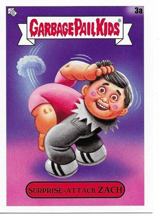 Brand New 2024 Topps Garbage Pail Kids Surprise- Attack Zach Sticker From the Kids At Play Set