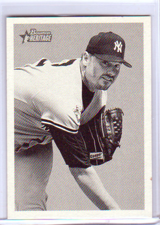 Roger Clemens, 2001 Topps Heritage Baseball Card #14, New York Yankees, (L4
