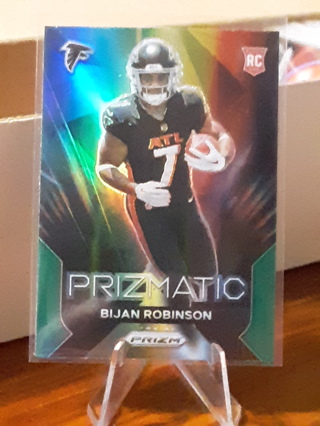 Bijan Robinson 2023 Panini Prizm Prizmatic Green RC #19