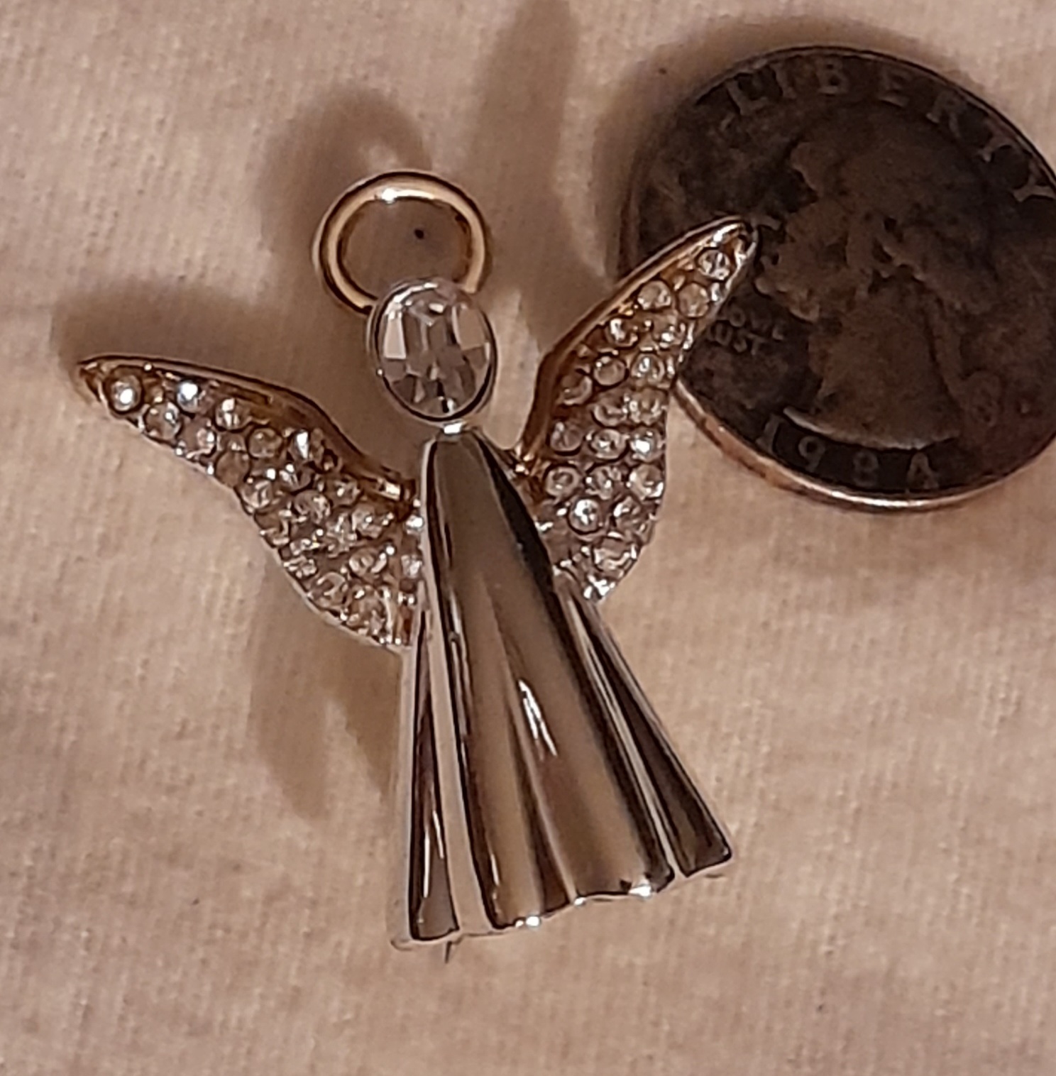 FREE: vintage Monet angel pin