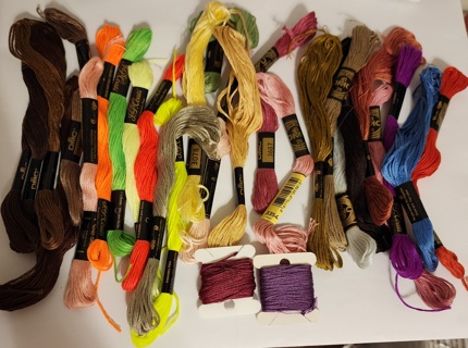 Lot of 29 - JP Coats - Embroidery Floss - Various Colors