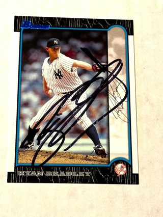 Ryan Bradley Signed 1999 Bowman #145 Card New York Yankees