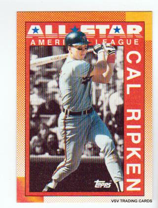 Cal Ripken, Jr., 1990 Topps All-Star Card #388, Baltimore Orioles, (LB4)