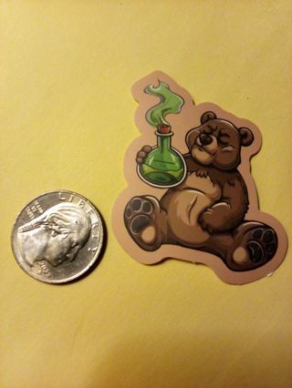 Smokin Bear Sticker Read Description before bidding