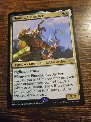 Magic the gathering mtg Finneas Ace Archer rare card Bloomburrow