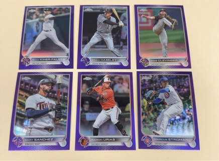 2022 Topps Chrome Update purple refractor lot 