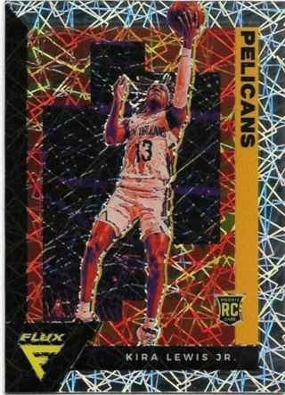 2020-21 FLUX KIRA LEWIS SILVER LAZER REFRACTOR ROOKIE CARD