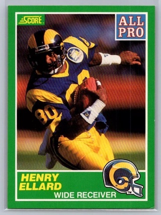 1989 Score All Pro #306 Henry Ellard Los Angeles Rams Football Card