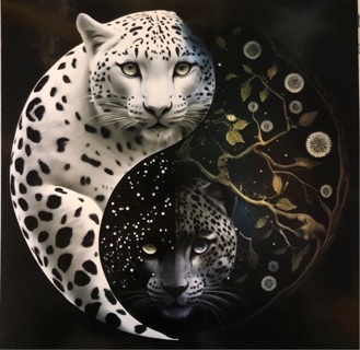 Yin Yang Leopards - 3 x 3” MAGNET - GIN ONLY