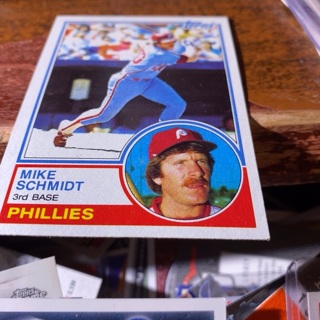 1983 topps Mike Schmidt baseball card 