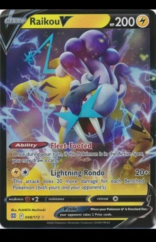 NM Ultra Rare Raikou V SWSH Pokemon card