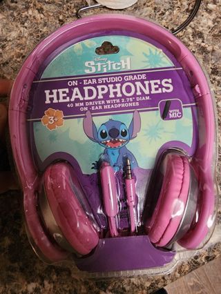 Disney Stitch kids headphones with microphone