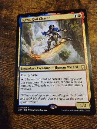 Magic the gathering mtg Kaza Roil Chaser rare card Zendikar Rising