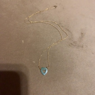 14k Jadeite Jade heart necklace 