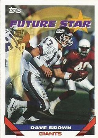 Dave Brown 1993 Topps Rookie card New York Giants