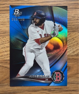 2022 Bowman Platinum Limited Print /150 Blue Foil Alex Binelas 