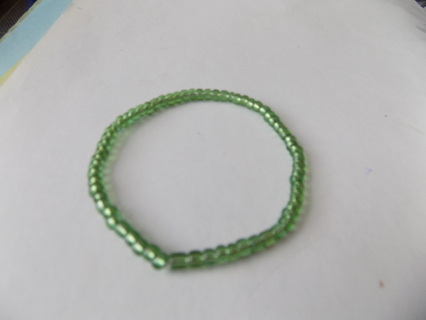Bracelet green translucent E Beads