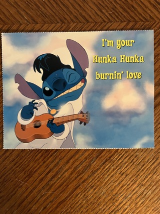 Disney's Lilo & Stitch collectable Valentine Card from 2002 I'm your Hunka Hunka burnin' love