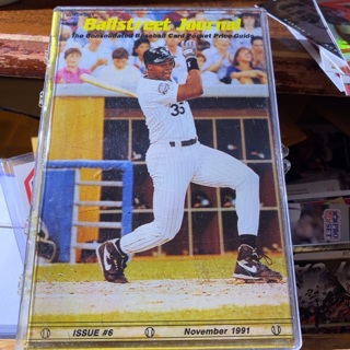 1991 ballstreet journal baseball price guide w/frank Thomas on/cover 