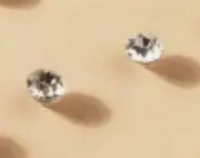 Big plastic cz stud earrings bling bling