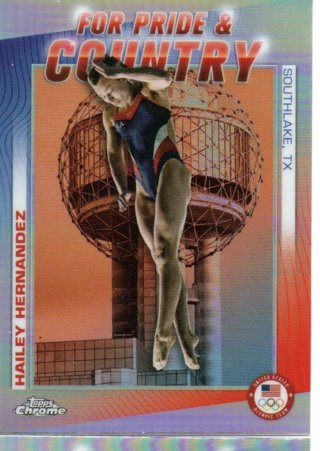 2024 Topps Olympics Chrome Hailey Hernandez Pride & Country