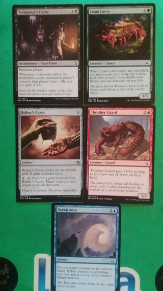 set of 5 magic the gathering cards free shipping